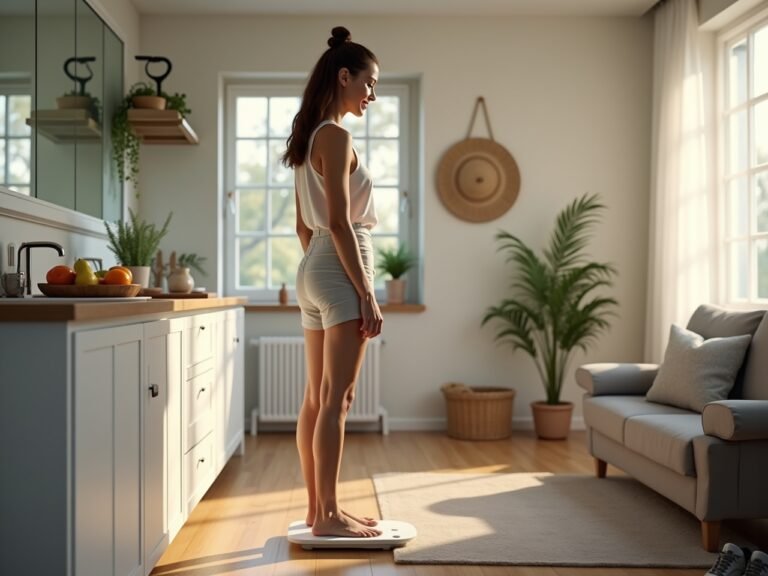 Women Measuring her weight